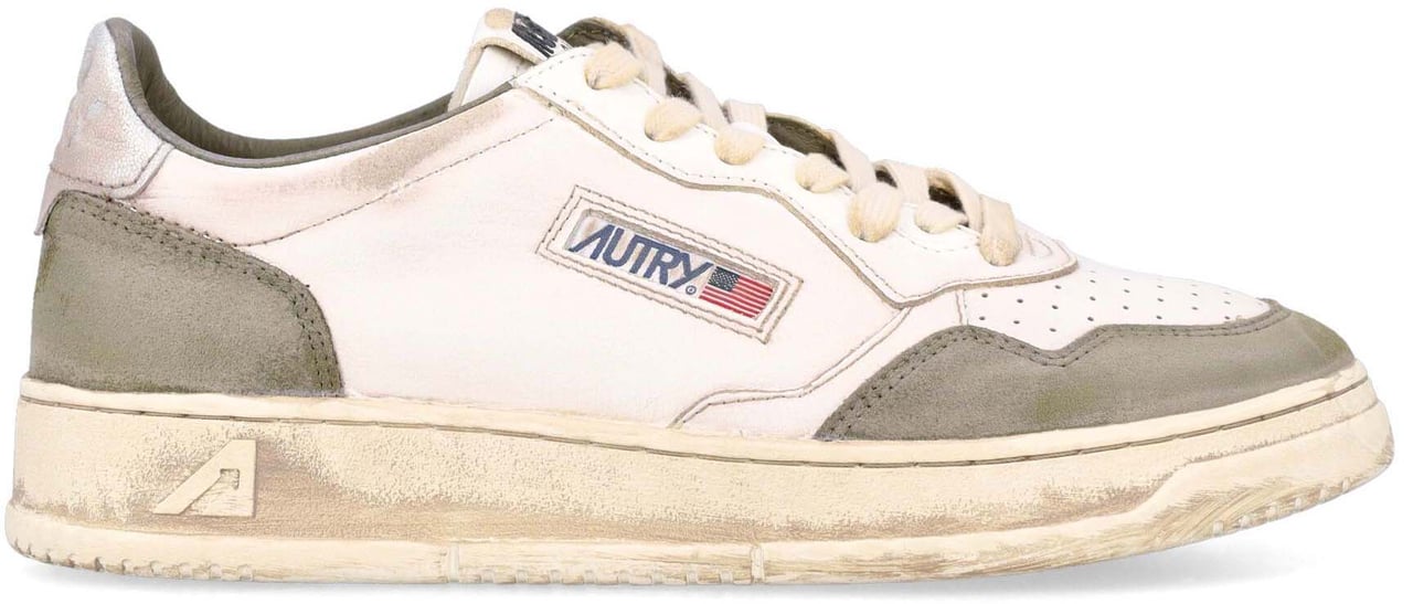 Autry Sup Vint Low Whitelizardsilver Wit