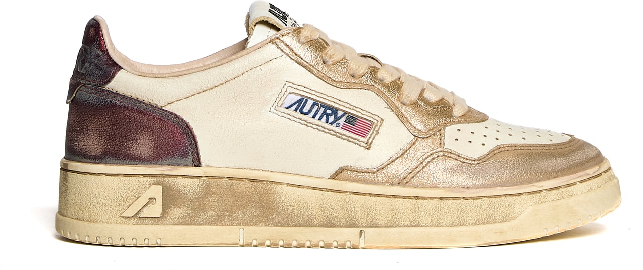 Autry Sneakers Medalist Low Super Vintage Platinum, Violet Zilver
