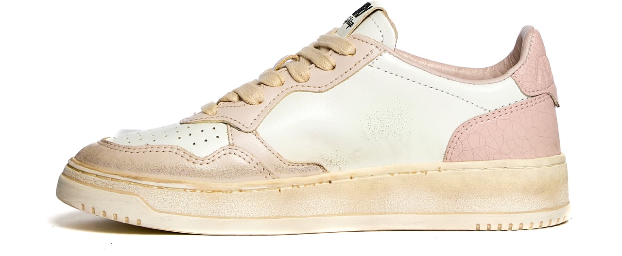 Autry Sneakers Medalist Low Super Vintage Bianco, Peachwip, Grigio Wit
