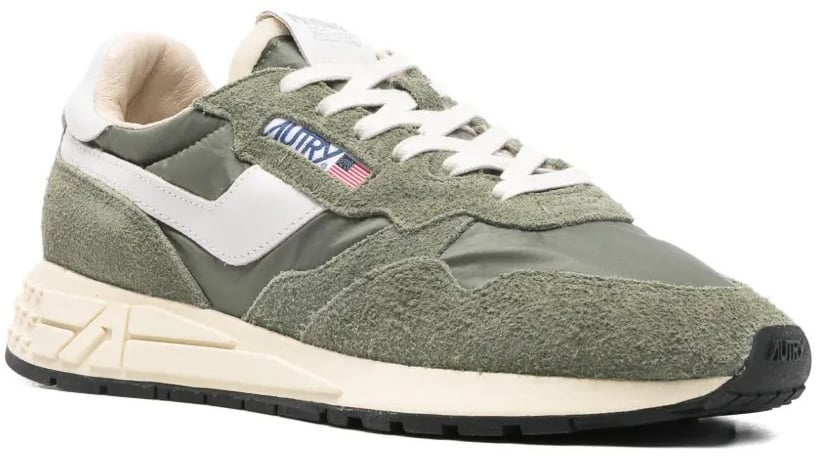 Autry baskets a empiecements en daim reelwind Groen