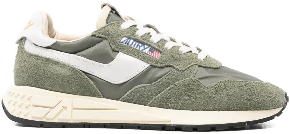 Autry baskets a empiecements en daim reelwind Groen