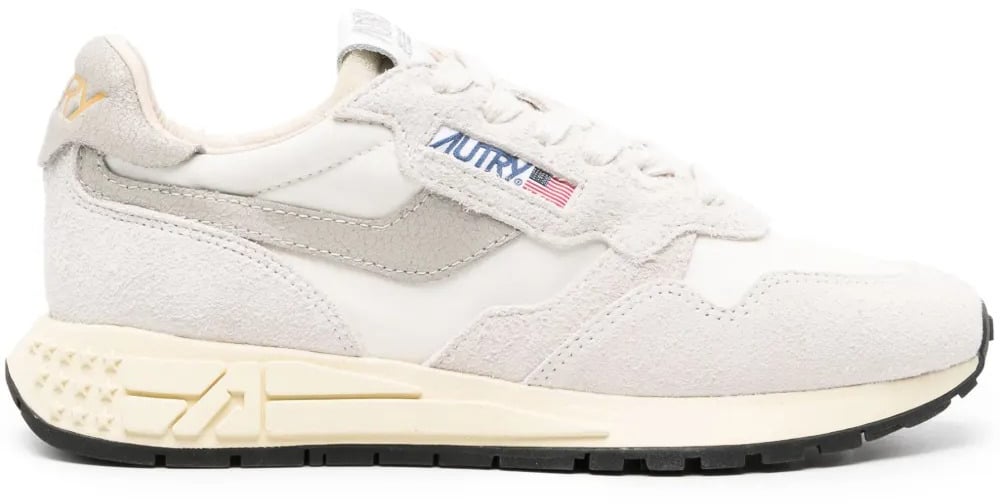 Autry baskets autry reelwind low nylon daim blanc femme Beige