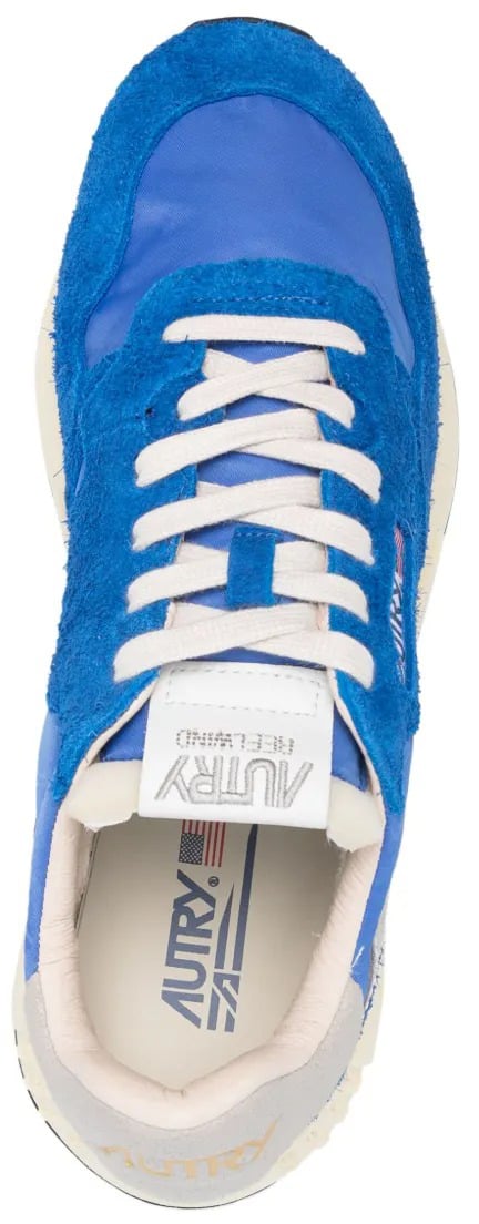 Autry baskets autry reelwind low nylon daim bleu homme 2 Blauw