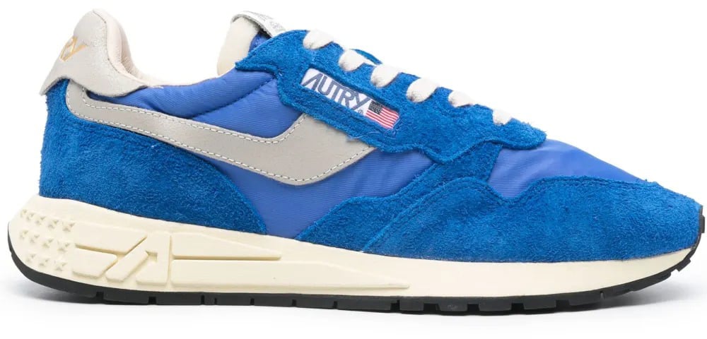 Autry baskets autry reelwind low nylon daim bleu homme 2 Blauw