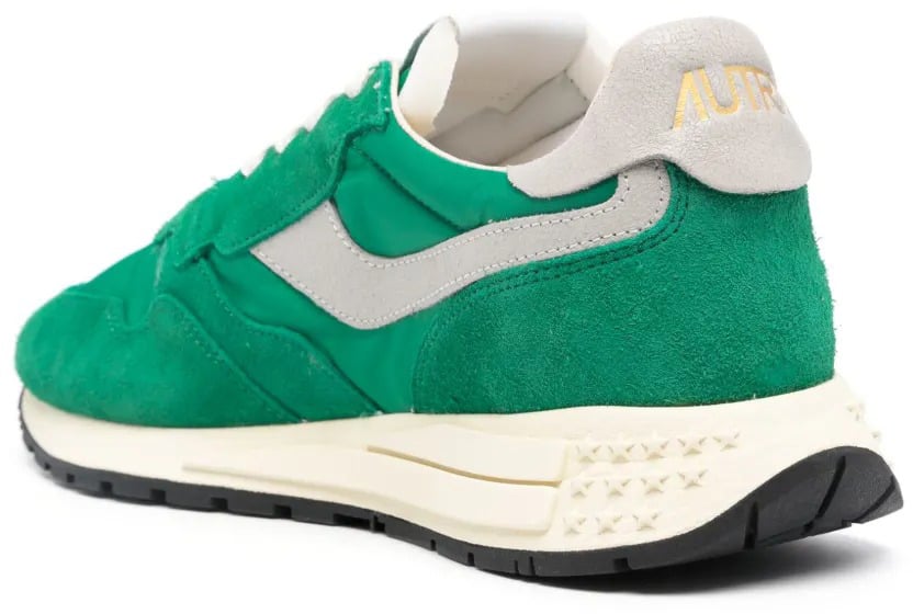 Autry baskets autry reelwind low nylon daim vert homme Groen