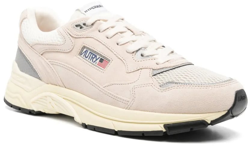 Autry baskets hyperway mesh daim blanc argent autry homme Beige