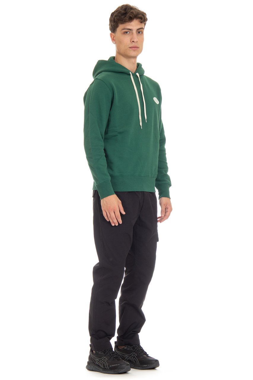 Autry Cotton Hoodie with Logo Groen