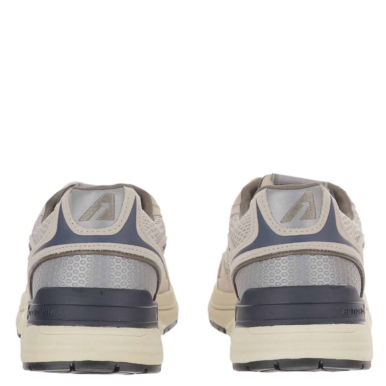 Autry Multi-Material Sneakers With Round Mesh Toe And Logo Accents Neutraal