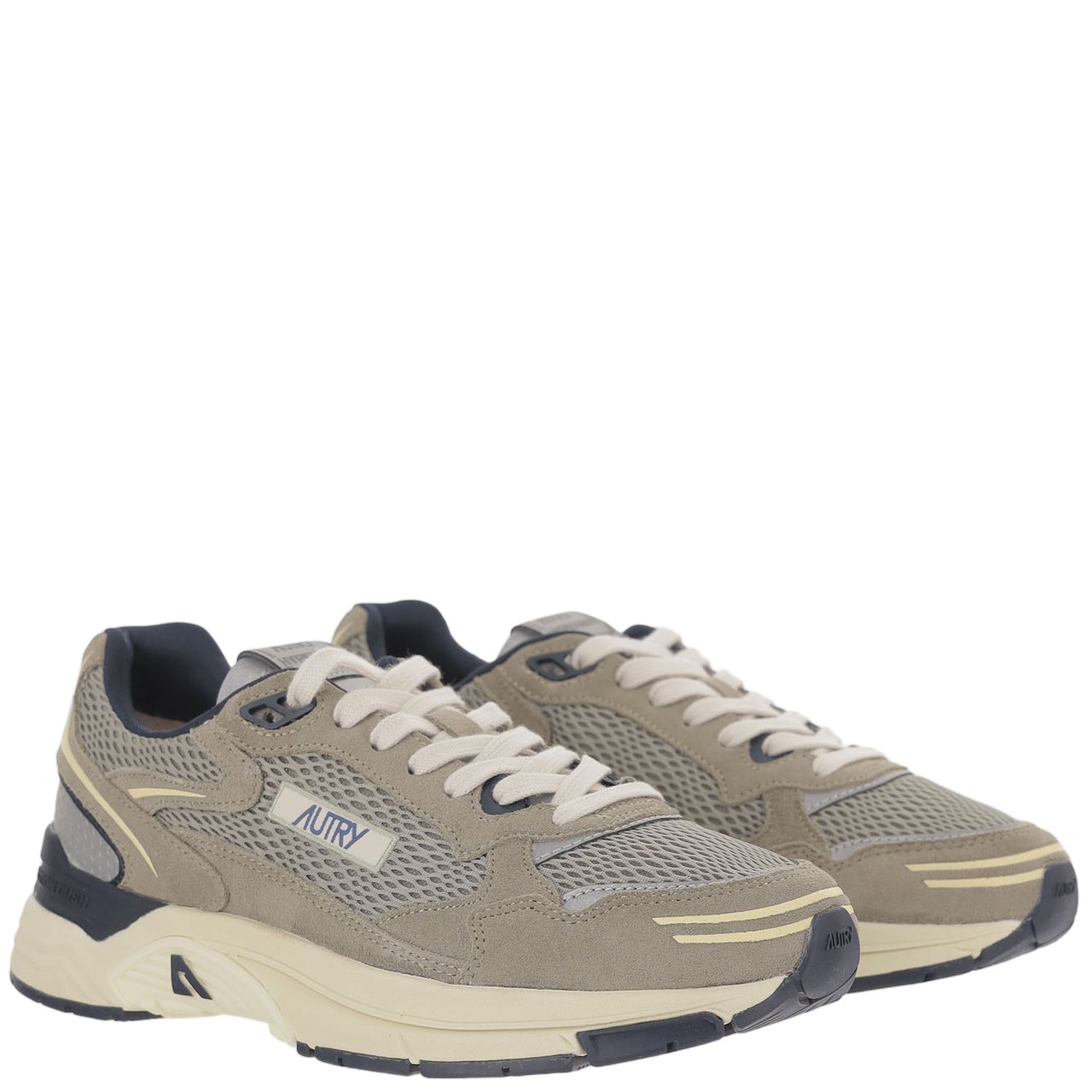 Autry Suede Mesh Terry Lacing Sneakers Grijs