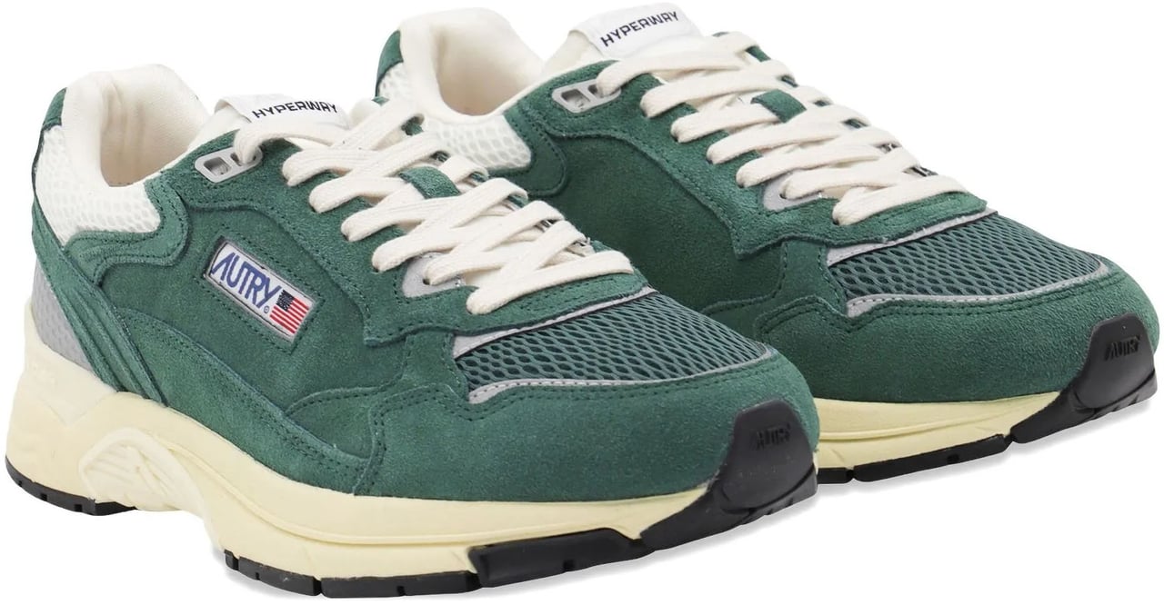 Autry Sneakers Black Donkergroen