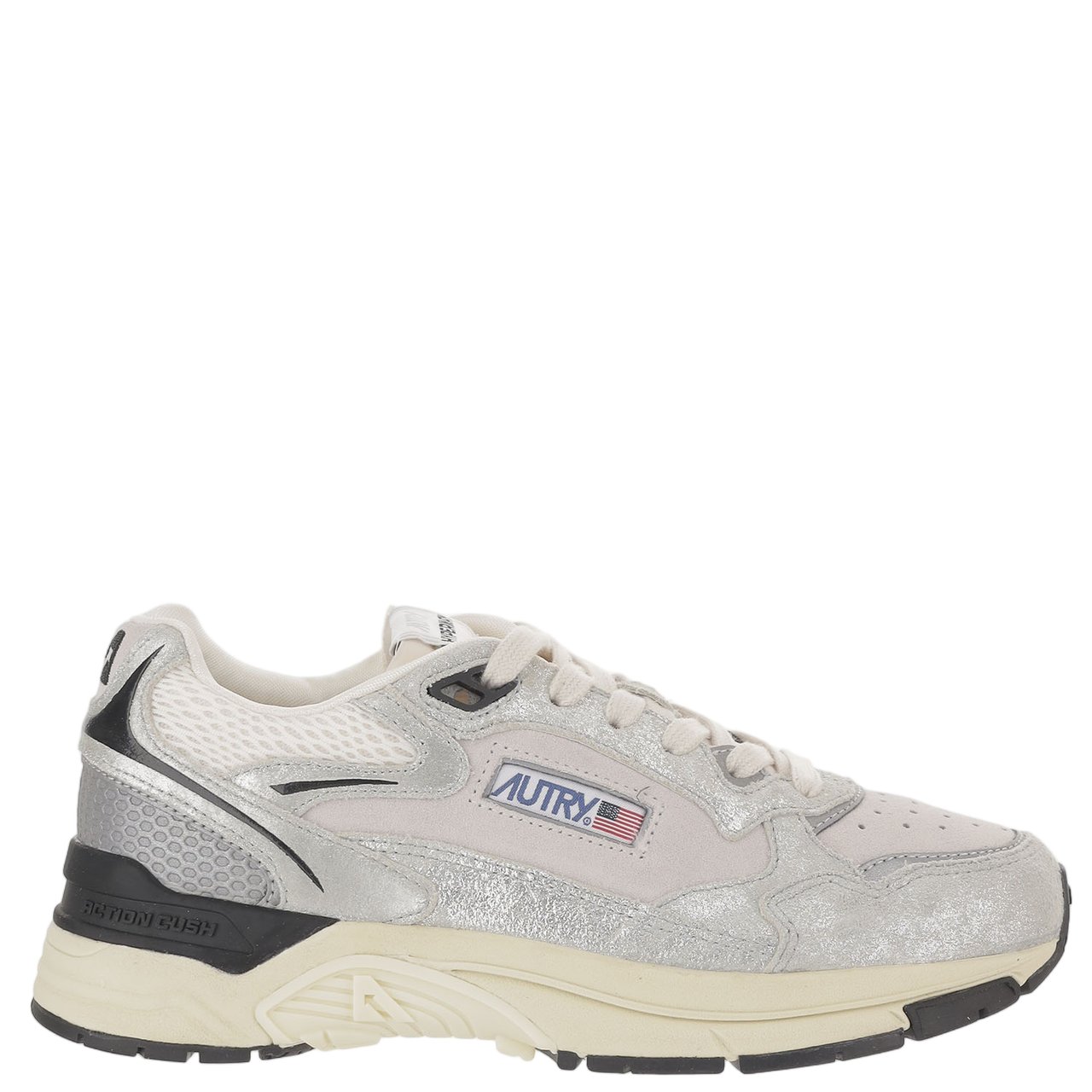Autry Suede Mesh Terry Lacing Sneakers Wit