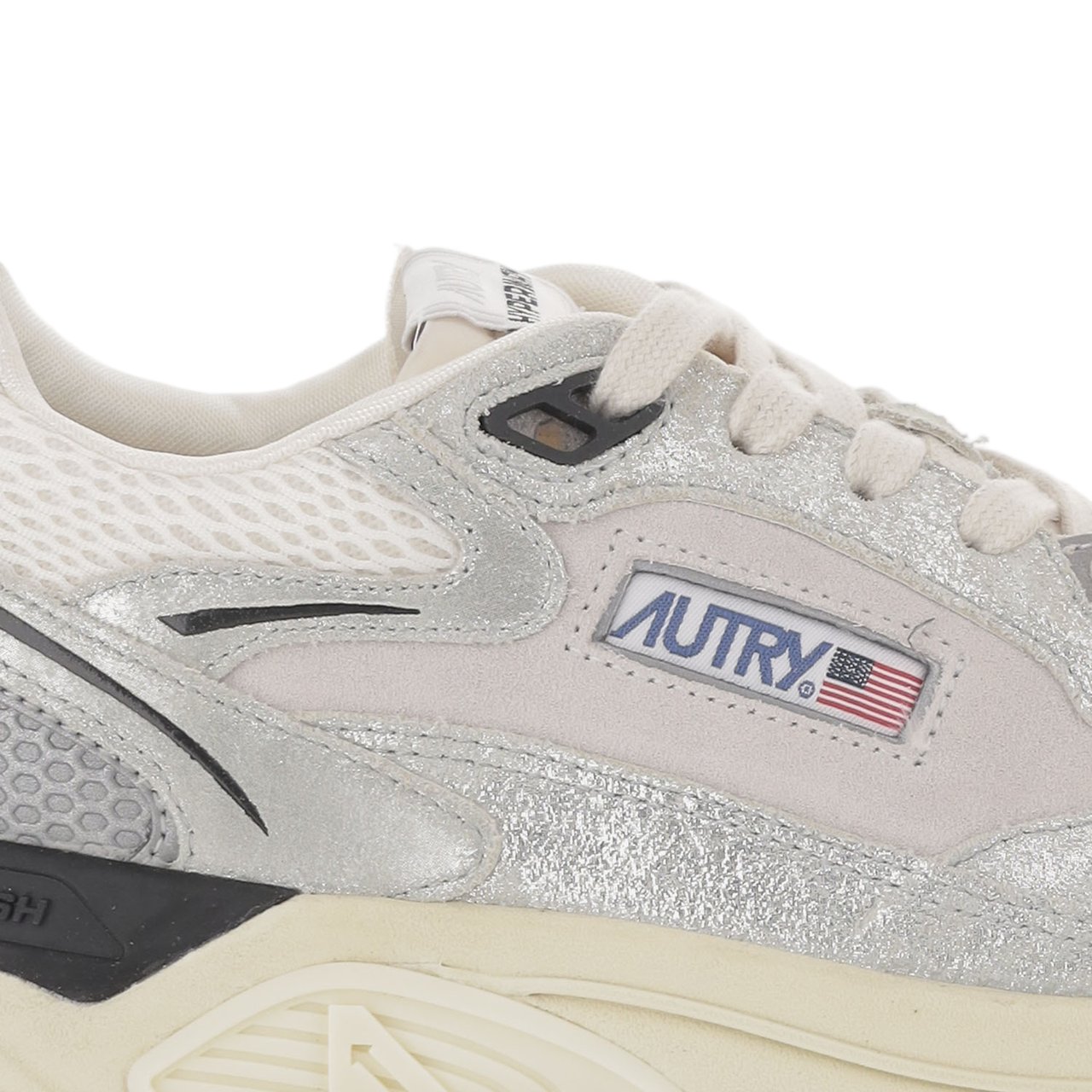 Autry Suede Mesh Terry Lacing Sneakers Wit