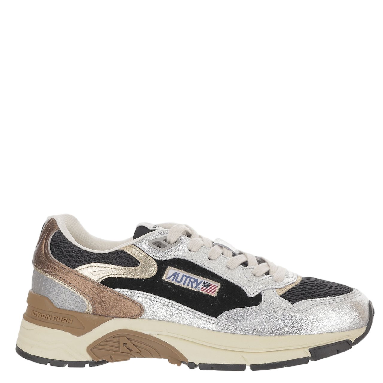 Autry Suede Mesh Terry Lacing Sneakers Grijs