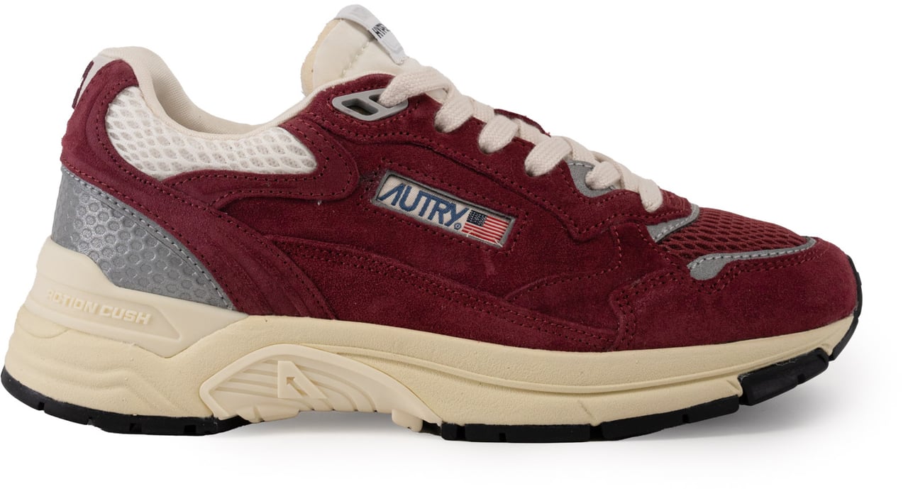 Autry Sneakers Suedemesh Winerysilv Metallic