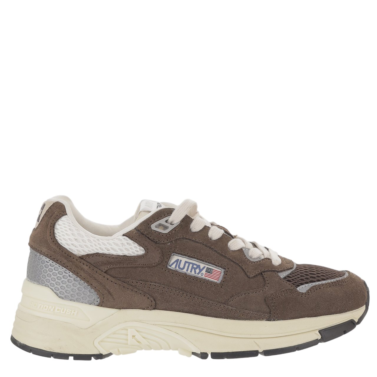 Autry Brown Suede Mesh Terry Sneakers Bruin