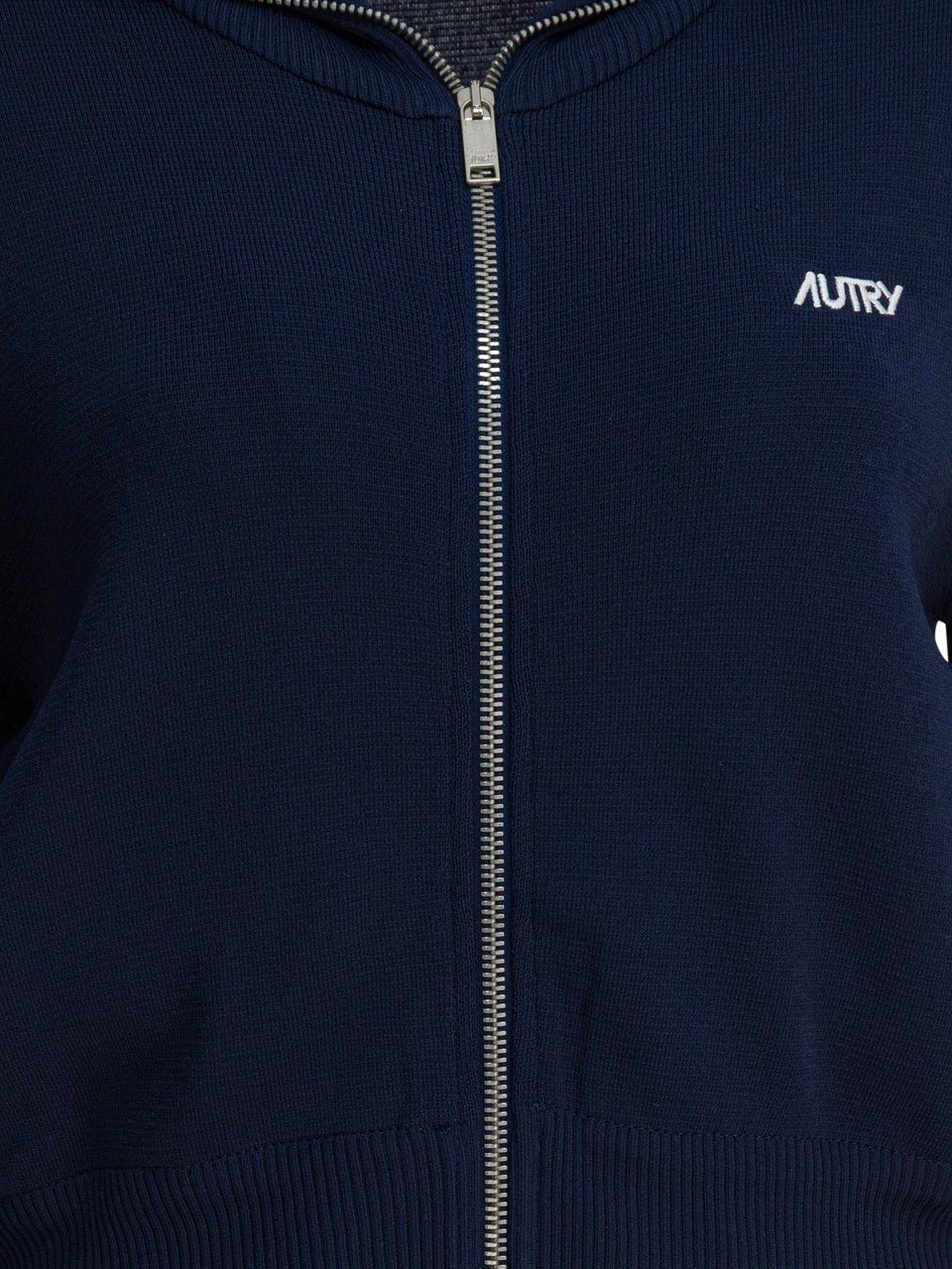 Autry Viscose blend zippered sweatshirt Blauw
