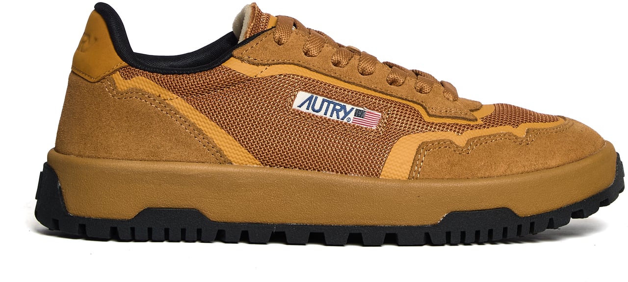 Autry Sneakers Wildpace Low In Mesh E Suede Buckthorn Oranje