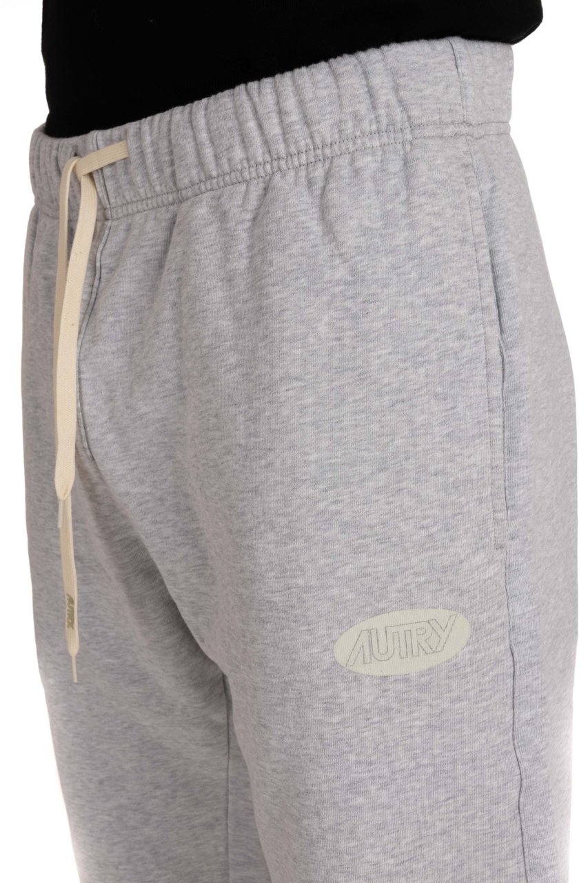 Autry Comfort-Fit Cotton Sweatpants with Drawstring Waist and Logo Wit