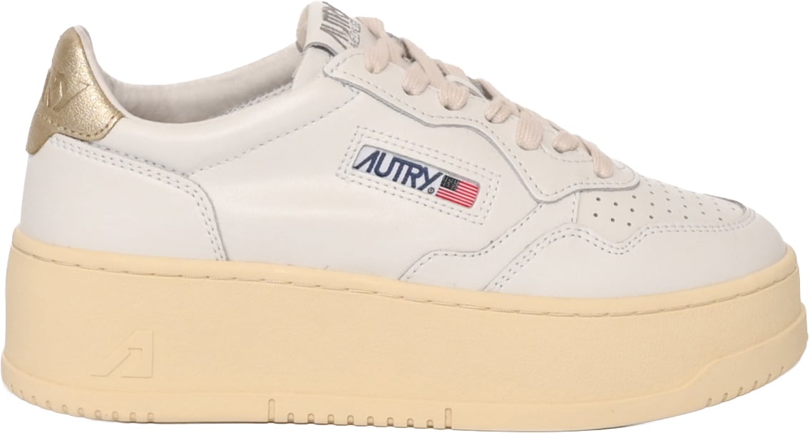 Autry Sneakers Leatleat Whtplatinum Wit