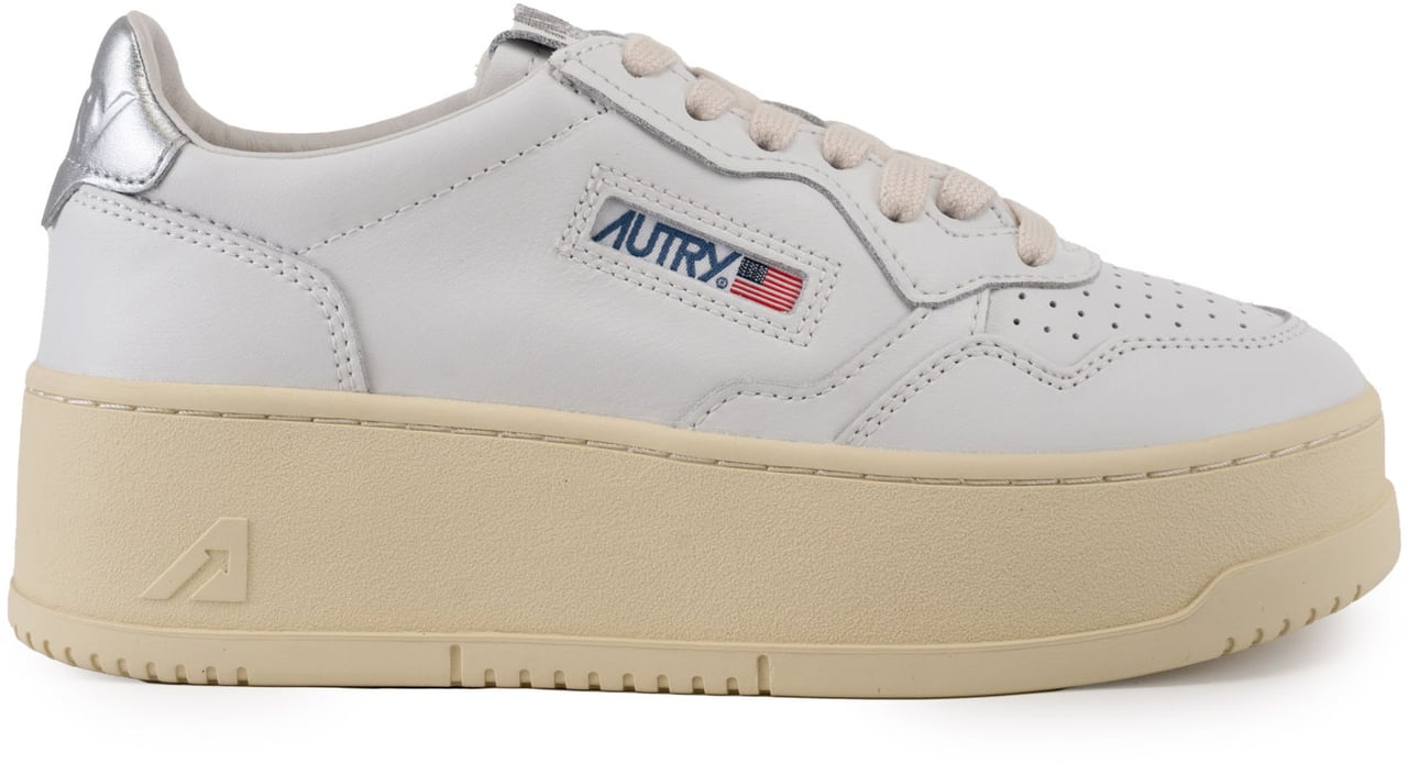 Autry Sneakers Leatleat Whtsilver Zilver