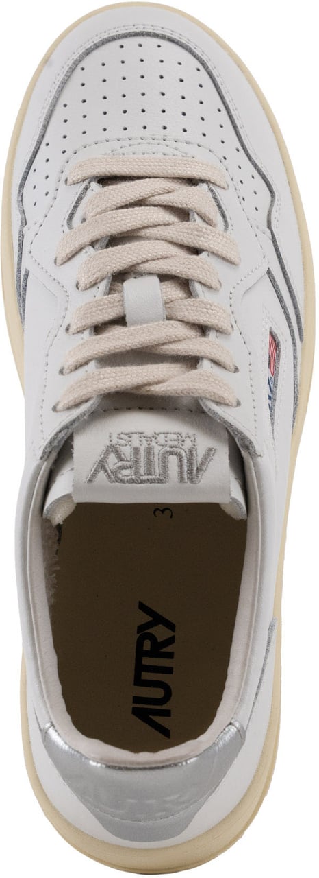 Autry Sneakers Leatleat Whtsilver Zilver