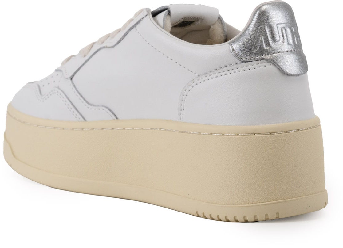 Autry Sneakers Leatleat Whtsilver Zilver