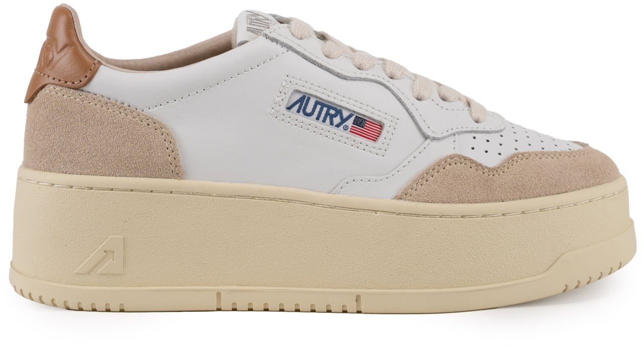 Autry Sneakers Leatsuede Whtbrnsug Wit