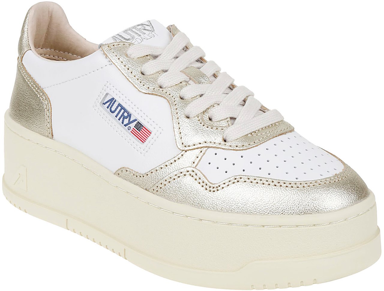 Autry Flat Shoes Golden Goud