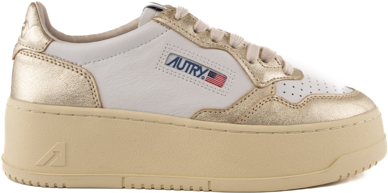 Autry Sneakers Leatleat Whtplatinum Wit