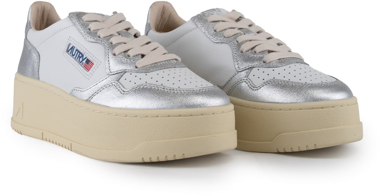 Autry Sneakers Leat/Leat Wht/Silver Zilver