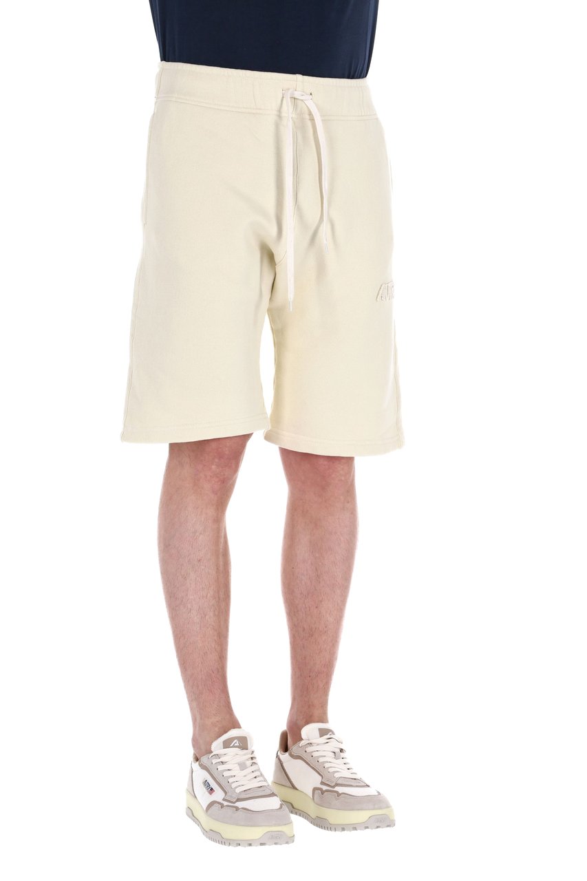 Autry Cotton Sweat Shorts Bermuda Neutraal