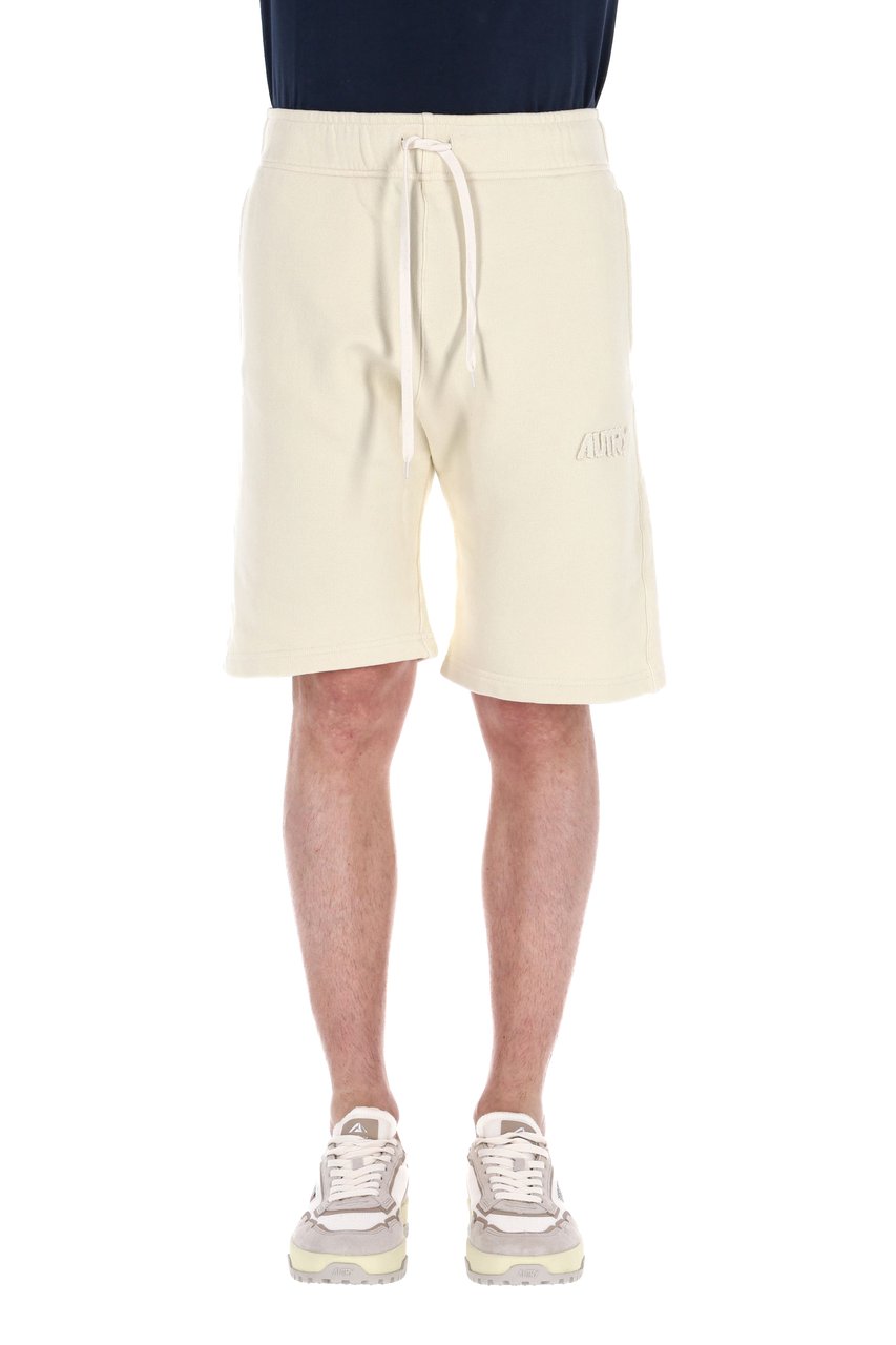 Autry Cotton Sweat Shorts Bermuda Neutraal