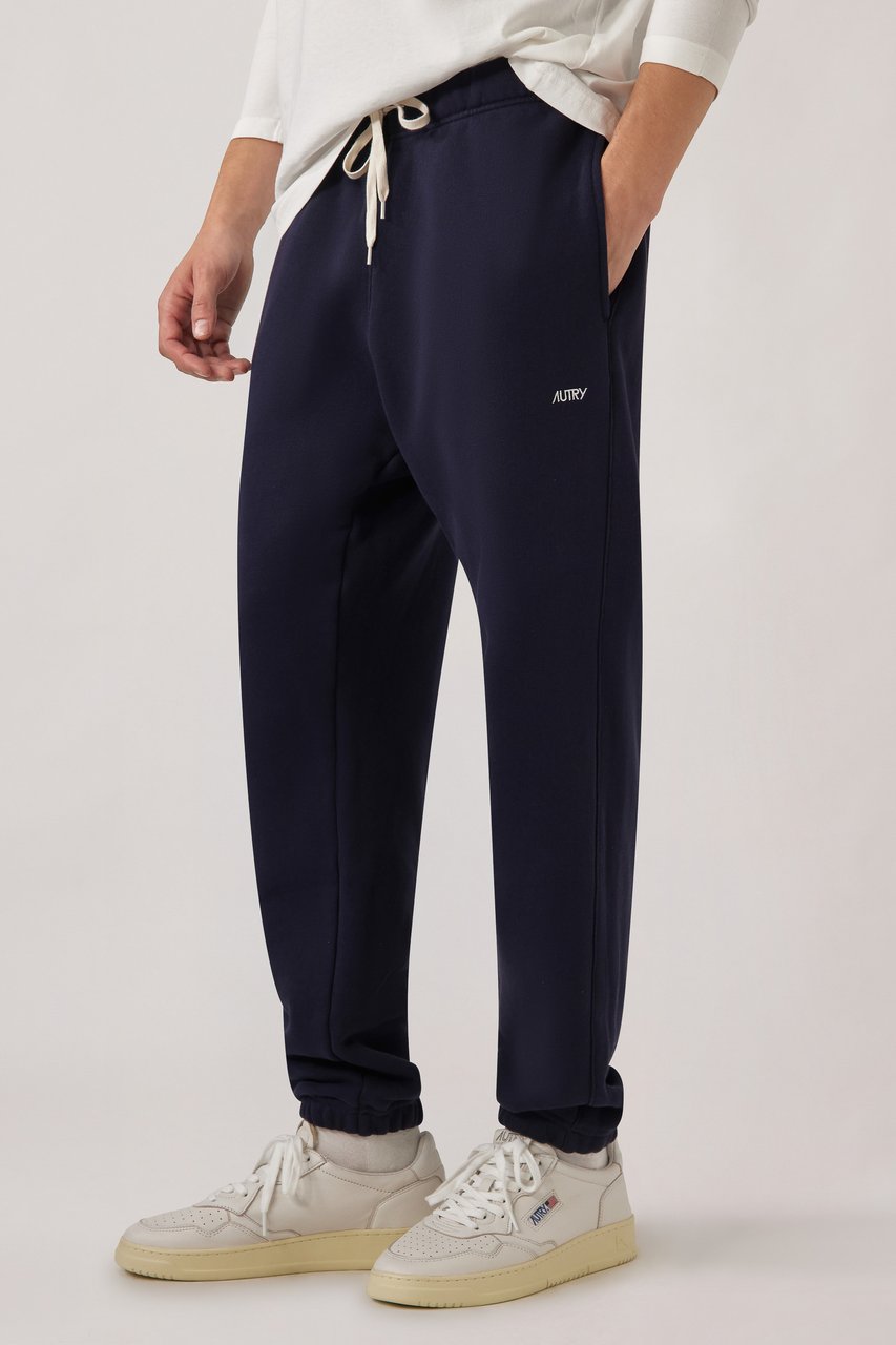 Autry Relaxed Fit Cotton Sweatpants with Adjustable Drawstring Zwart