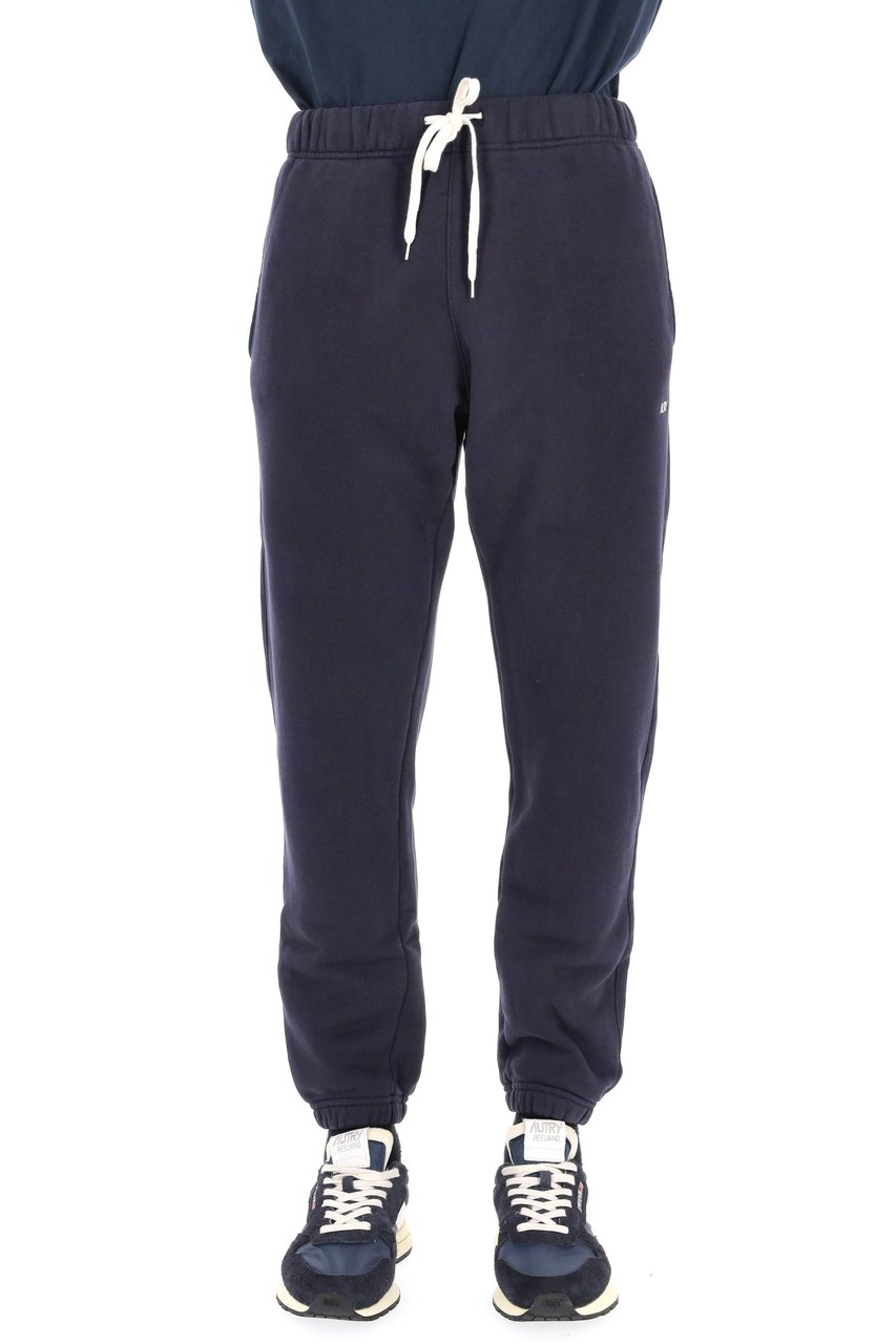 Autry Relaxed Fit Cotton Sweatpants with Adjustable Drawstring Zwart