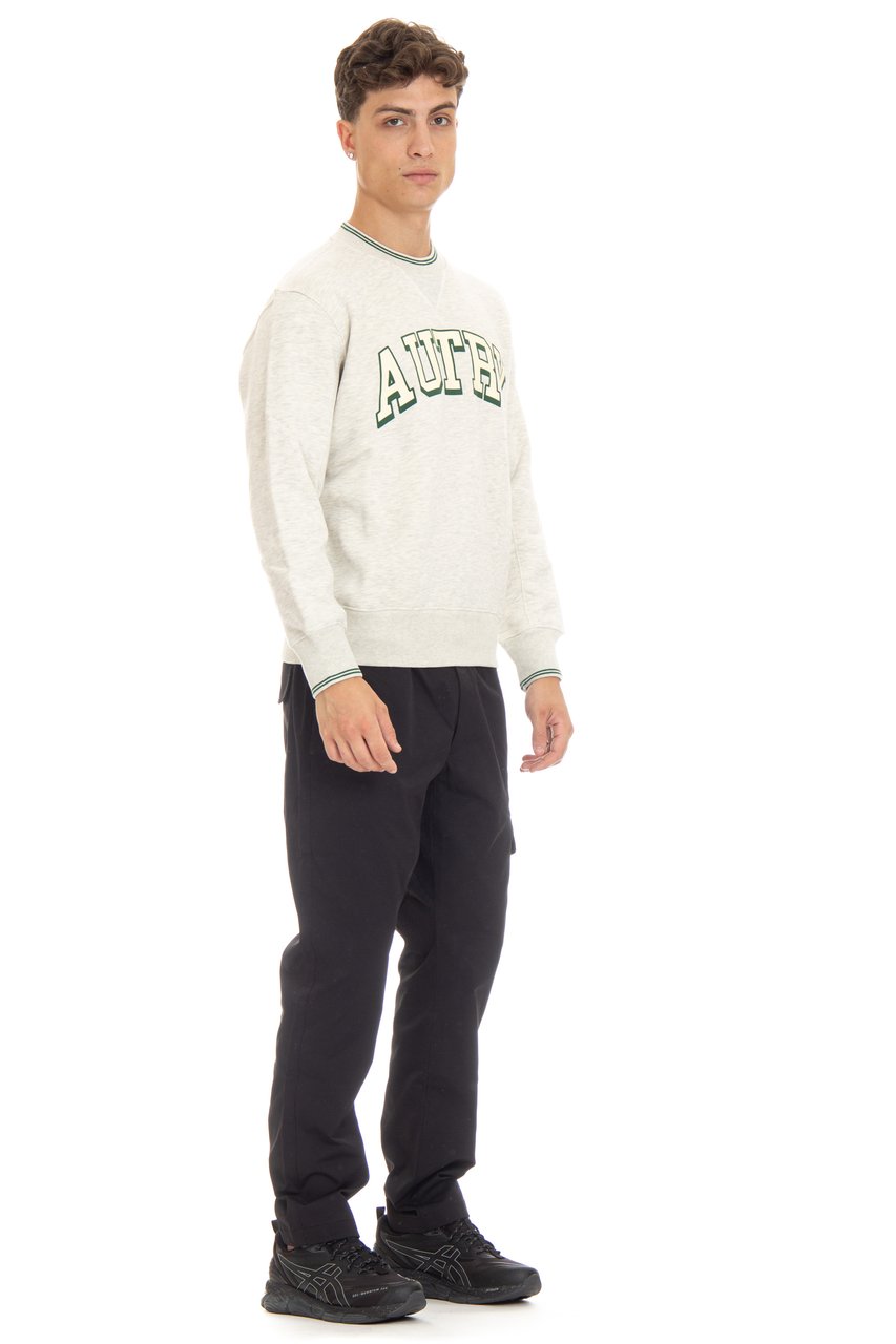 Autry Cotton Crewneck Sweatshirt with Logo Wit
