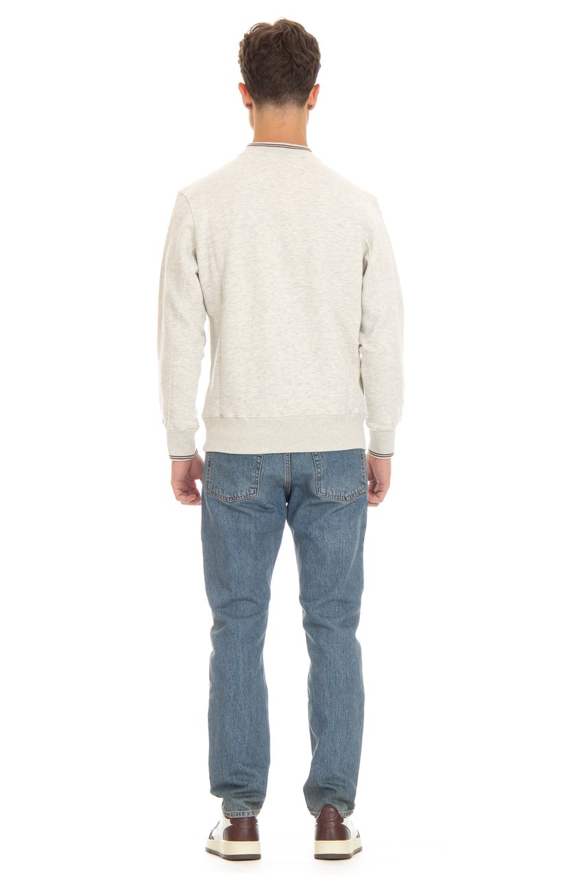 Autry Cotton Crewneck Sweatshirt with Logo Grijs