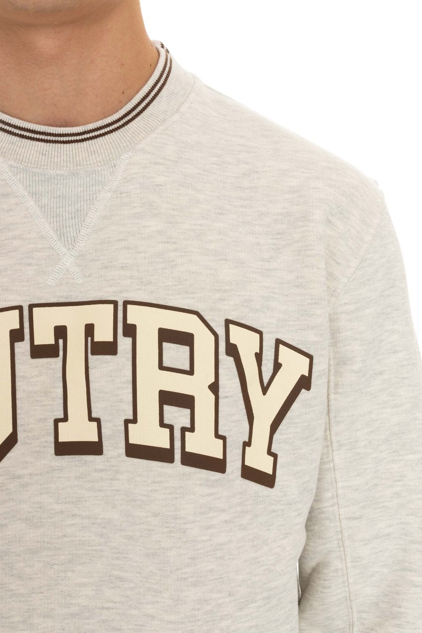 Autry Cotton Crewneck Sweatshirt with Logo Grijs