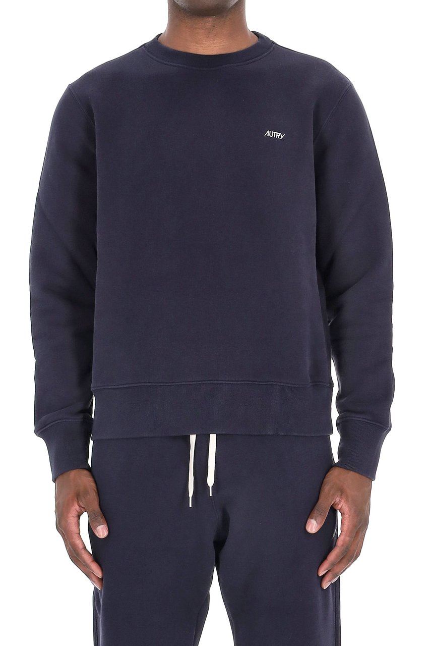 Autry Cotton Crewneck Sweatshirt Zwart