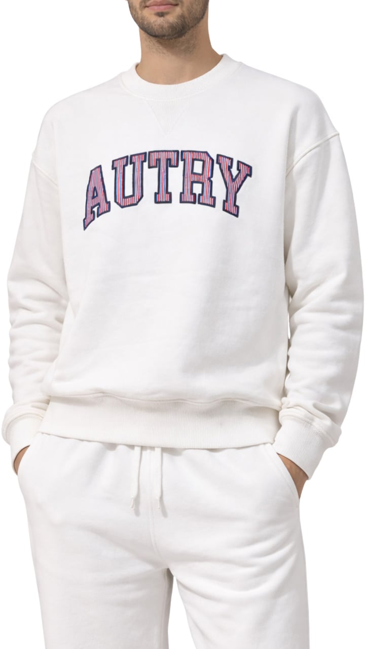 Autry Men’s White Logo Sweatshirt Wit