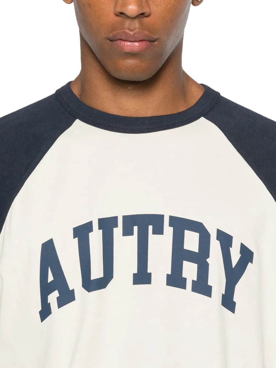 Autry t shirt en coton a logo imprime 3 Beige