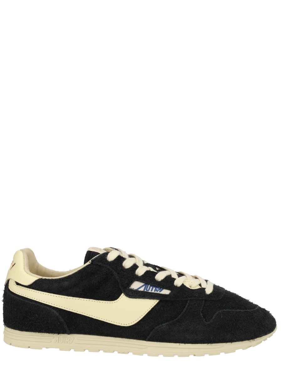 Autry Windspin Retro Black Suede Sneakers Zwart