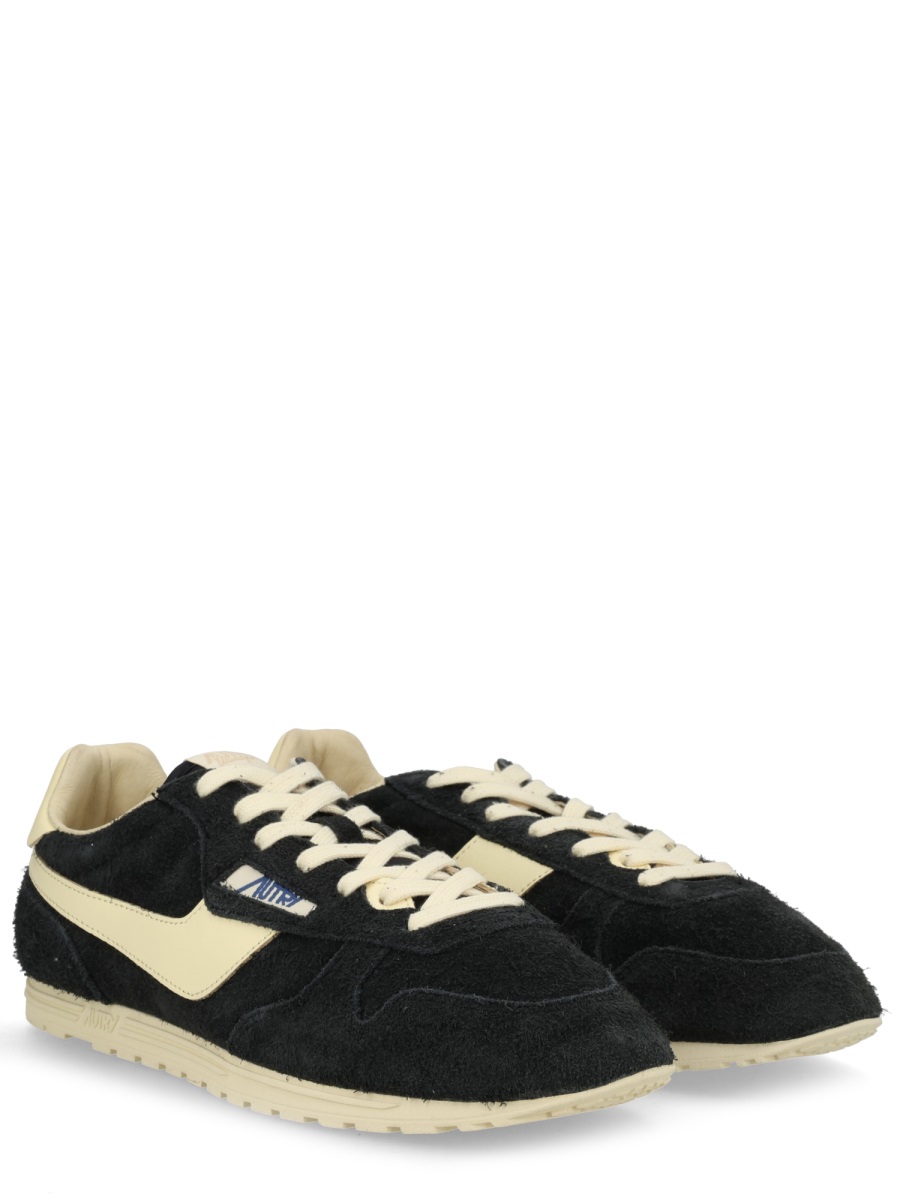 Autry Windspin Retro Black Suede Sneakers Zwart