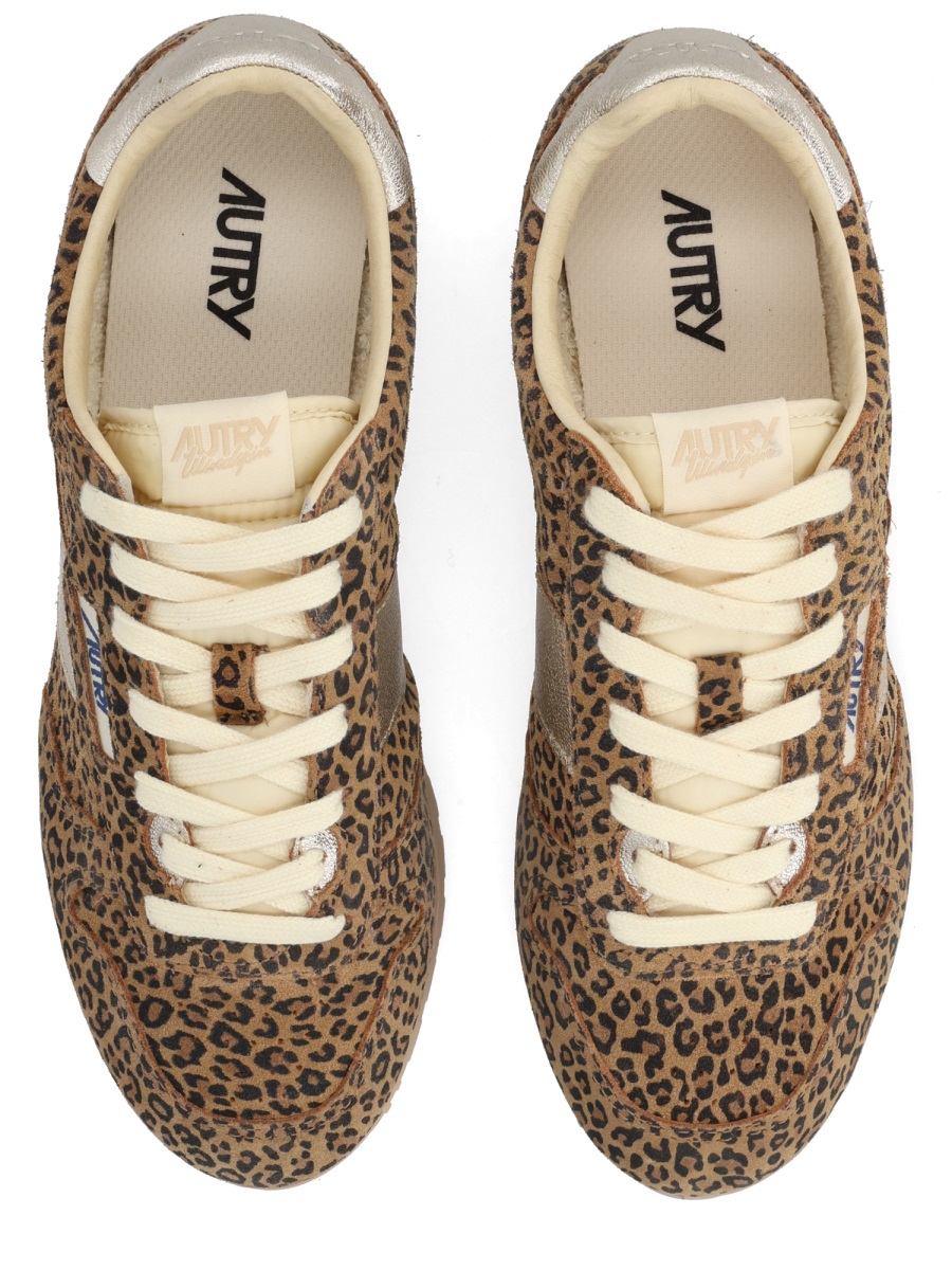 Autry Windspin Leopard Metallic Accents Sneakers Bruin