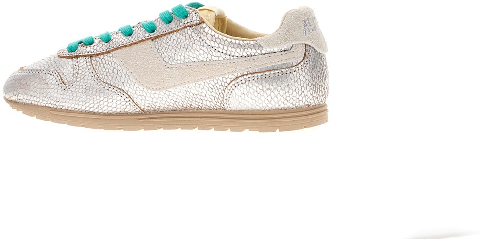 Autry Silver leather Windspin sneakers Zilver