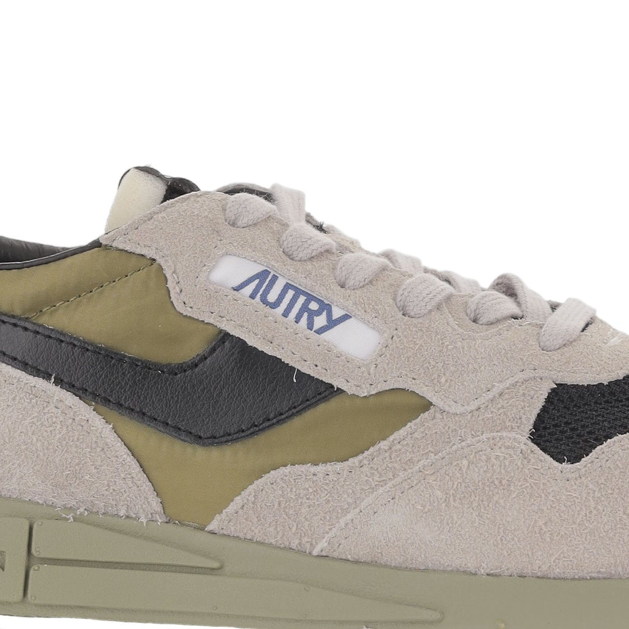 Autry Leather Nylon Mesh Running Sneakers Grijs