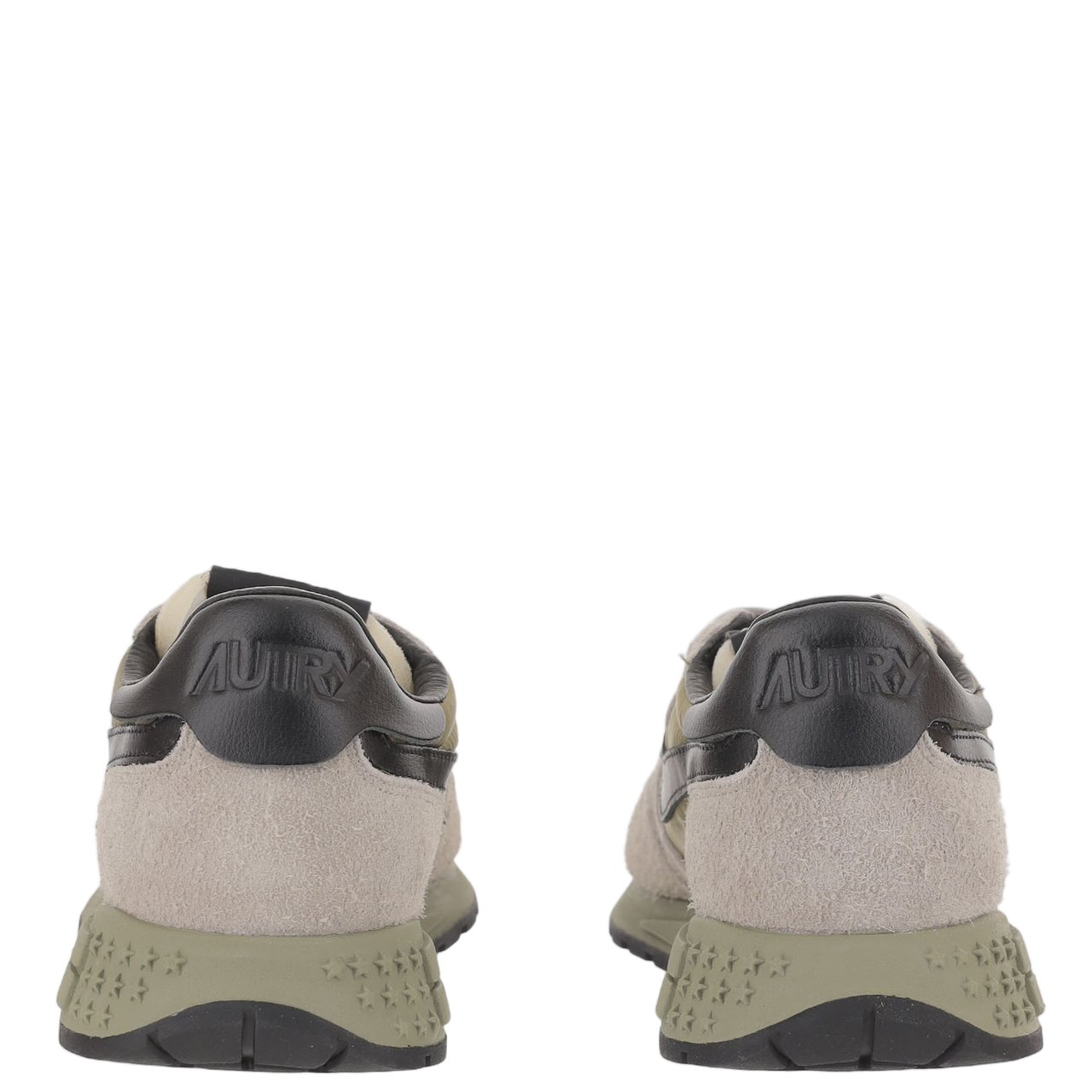 Autry Leather Nylon Mesh Running Sneakers Grijs