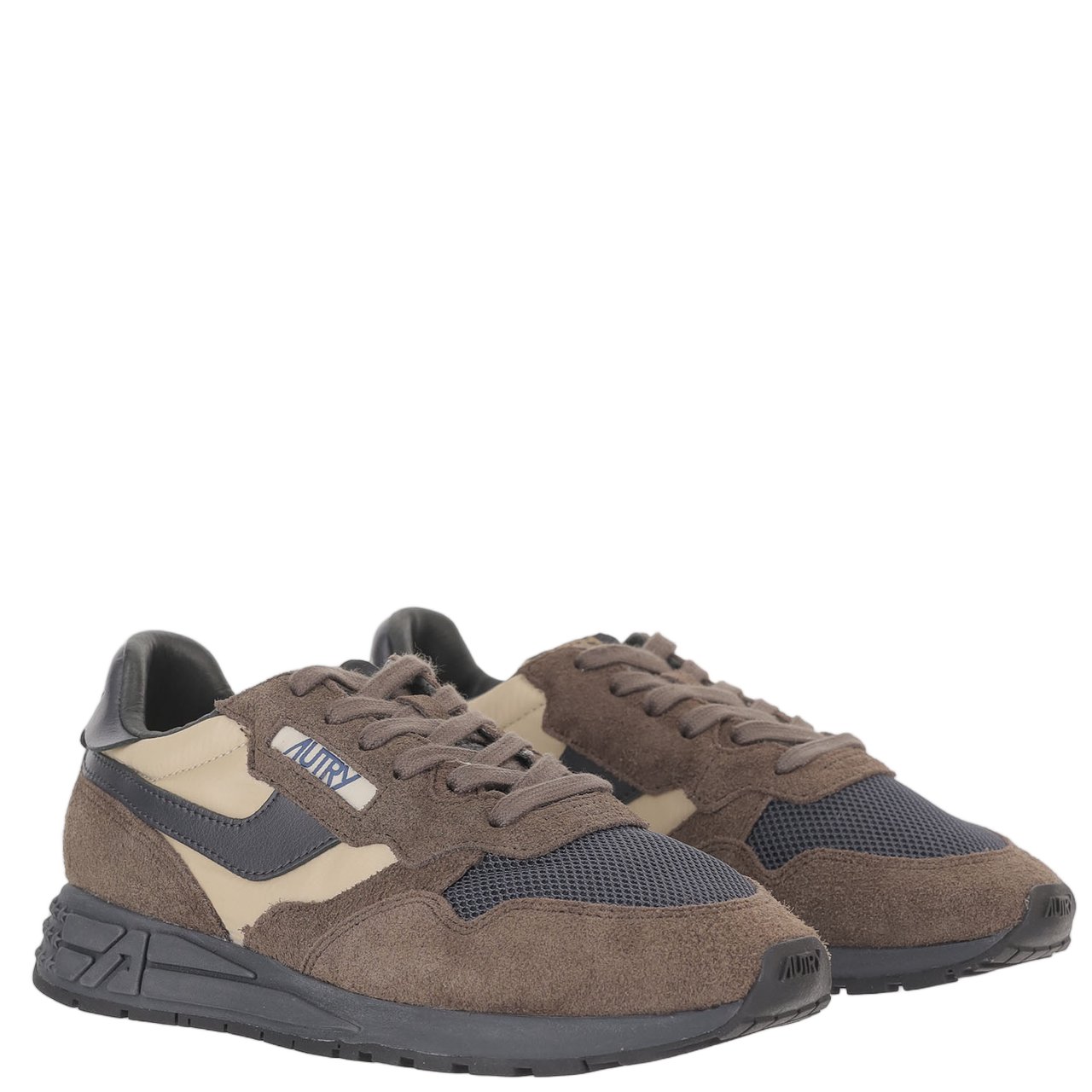 Autry Leather Nylon Mesh Running Sneakers Grijs