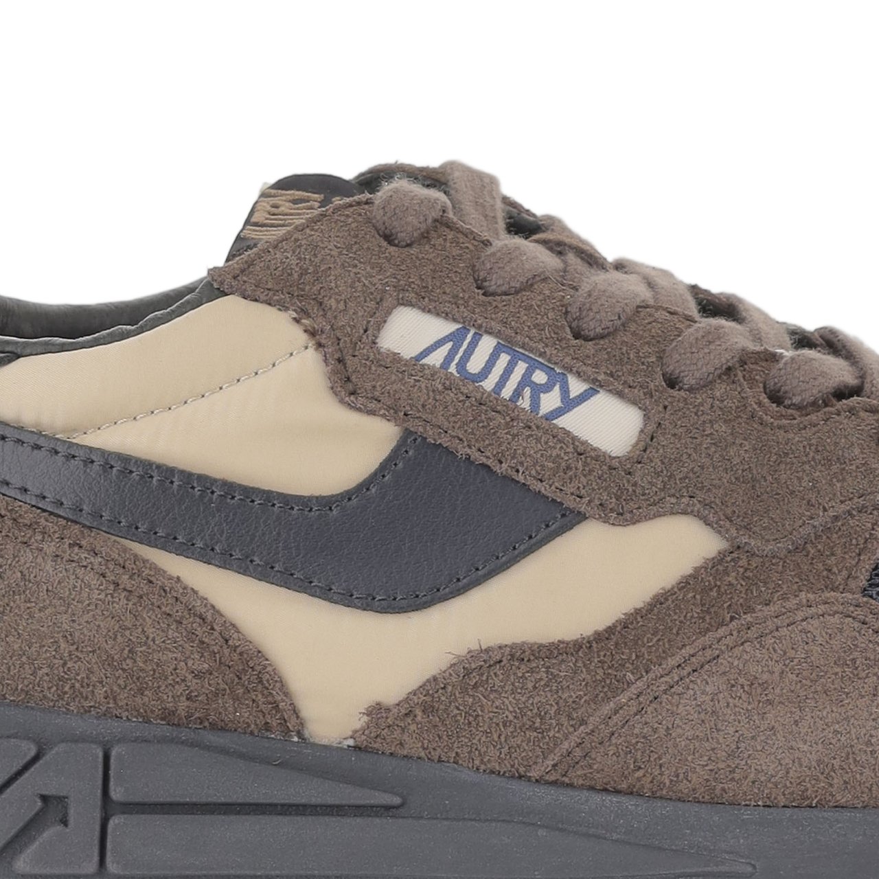 Autry Leather Nylon Mesh Running Sneakers Grijs