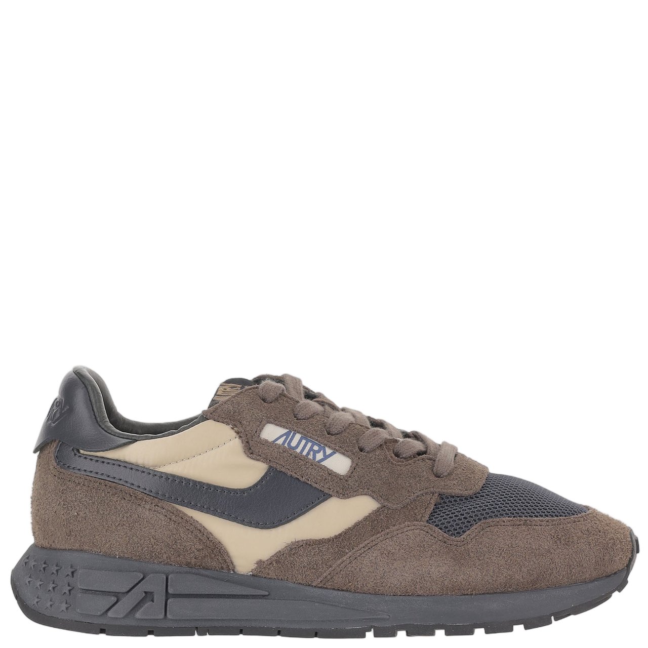 Autry Leather Nylon Mesh Running Sneakers Grijs