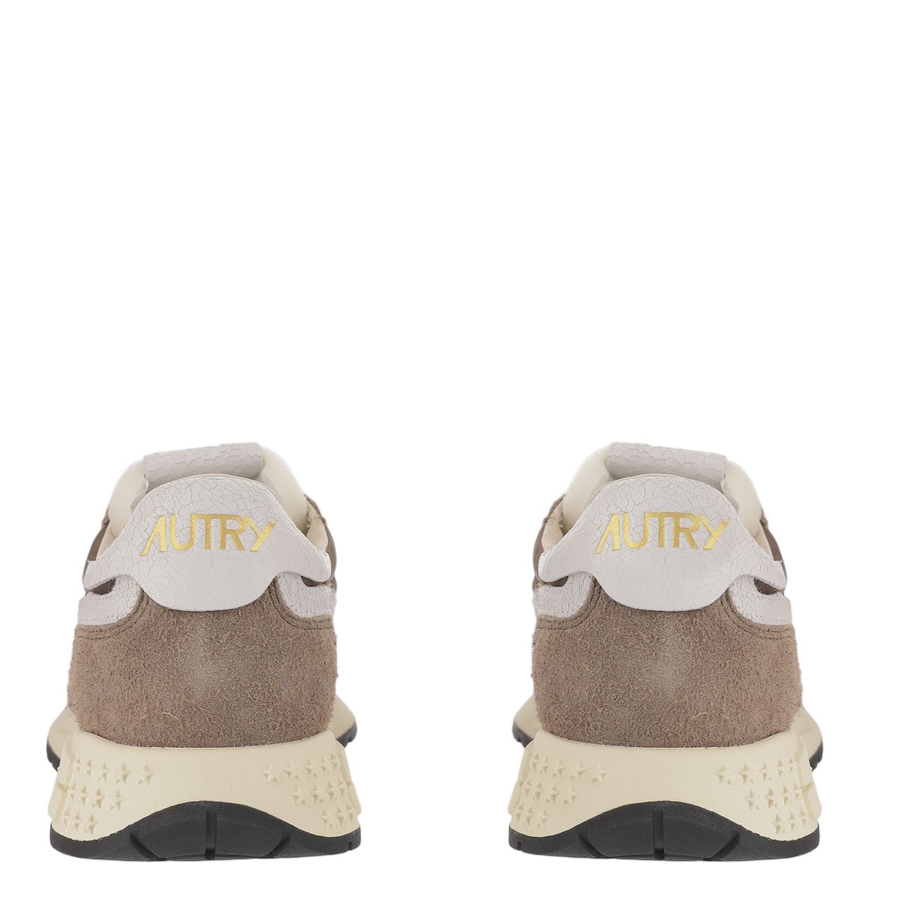 Autry Leather Blend Sneakers With Round Toe Bruin